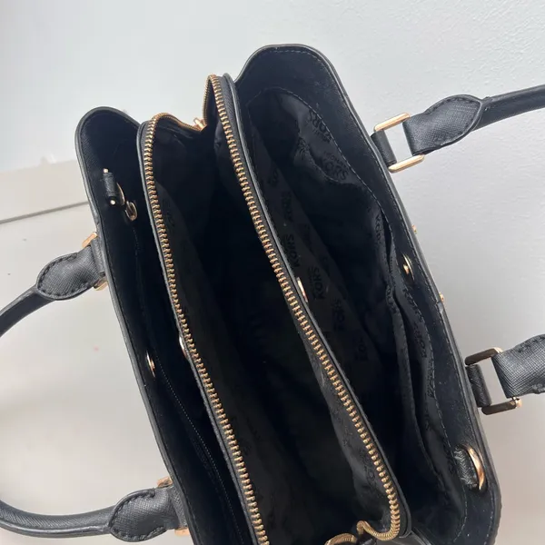 Michael Kors Black Satchel with Gold Accents - Image 2