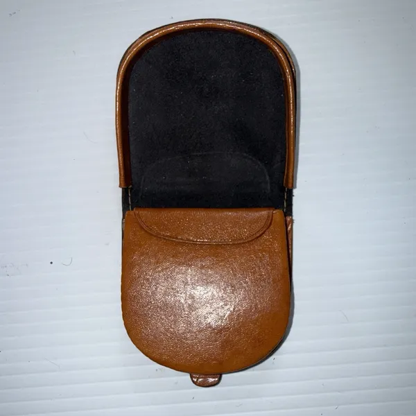 Vintage 3" Stamped/ Tooled Leather Mexican Coin Purse Wallet Brown - Image 7
