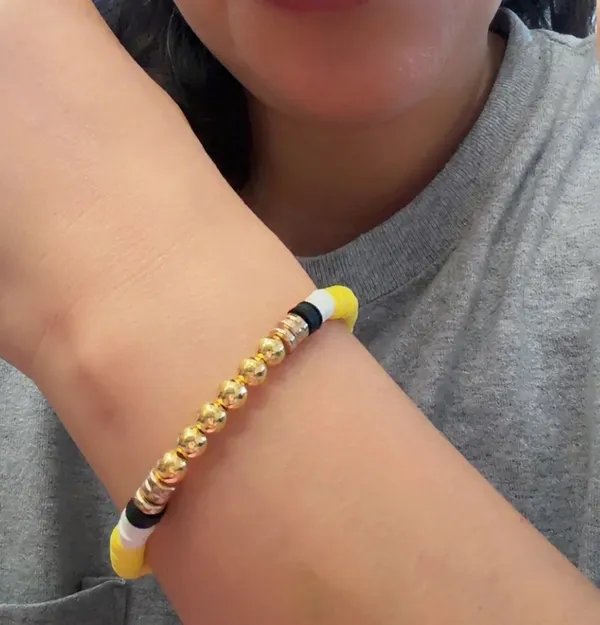 Back to school pencil bracelet Yellow - Image 2