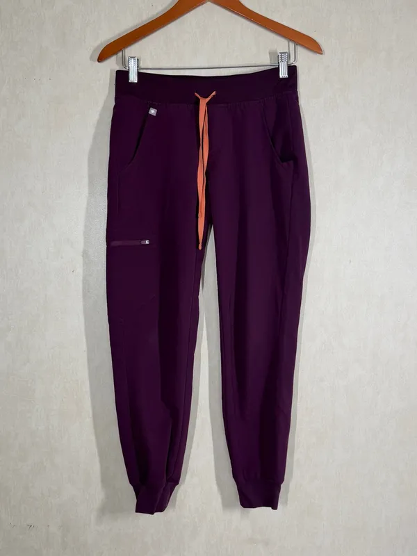 Figs Women’s Zamora High-Rise Jogger Scrub Pants Pull On in Purple XSP - Image 3