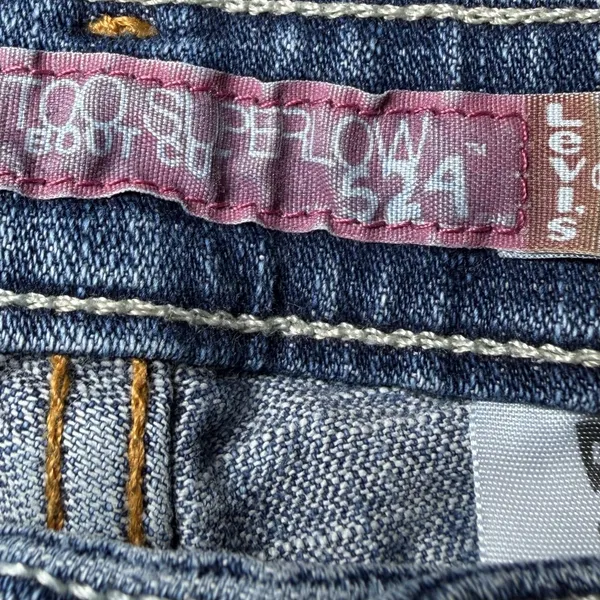 Levis Womens Size 9M Superlow 524 Jeans Bootcut Flare Low Rise Blue Denim - Image 12