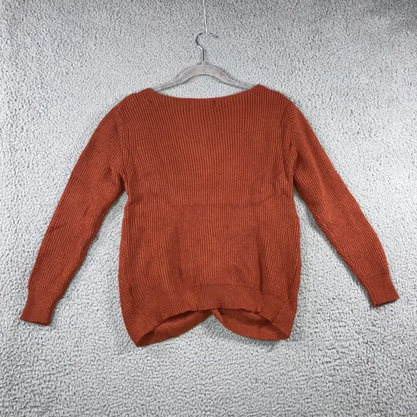 Akira Sweater Women Small V Neck Front Knot‎ Long Sleeve Boho Coquette Chic - Image 2