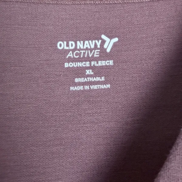 Old Navy Active Sweatshirt Women XL Mauve Fleece Relaxed Pastel Layer Gym Fall - Image 6