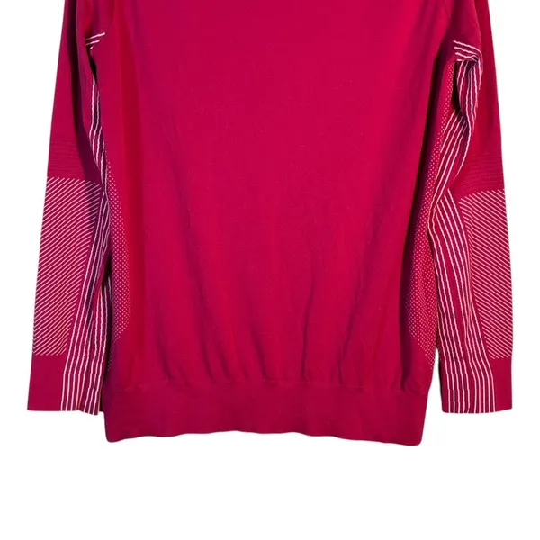 Nike Dri-FIT Geometric Striped Mesh Long Sleeve Training Top Athletic Size L - Image 3