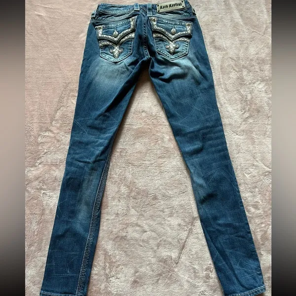 ROCK REVIVAL Skinny Lillian Denim Jeans Blue‎ 26 - Image 2