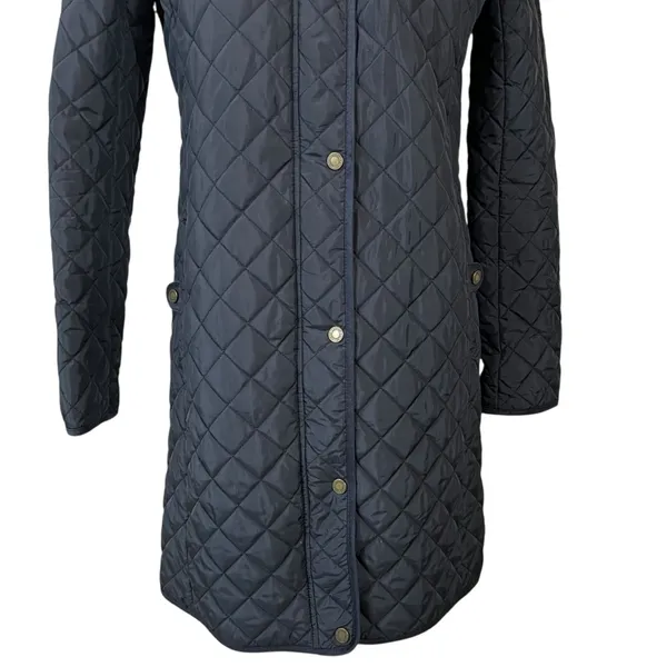 Lauren Ralph Lauren Black Quilted Coat with Removable Hood - Image 3