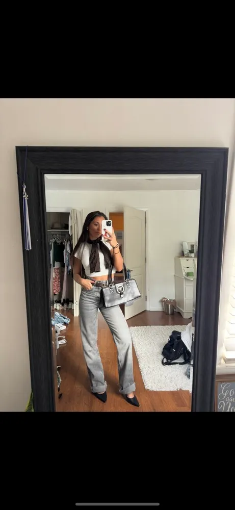 ZARA Wide Leg High Rise Jeans - Image 6