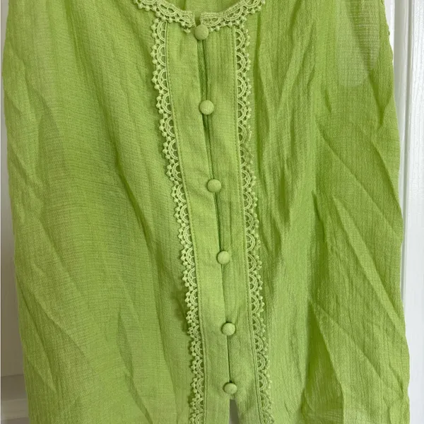 MINE boutique tank lace cami Green Size L - Image 10