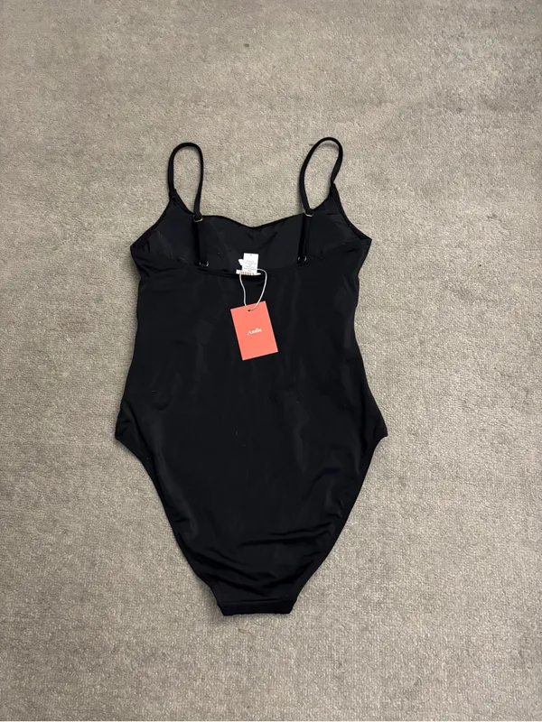Andie The Amalfi Maternity One Piece Swimsuit Black NEW - Image 4
