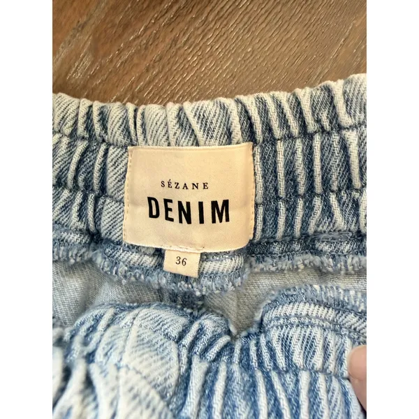 Sézane Kurt Denim Shorts‎ Women Light Blue 36 - Image 4
