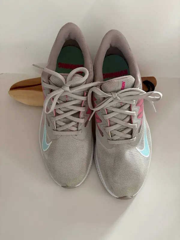 Nike Quest 3 Women's Running Shoes Grey Pink Blue Athletic Sneakers - Image 3