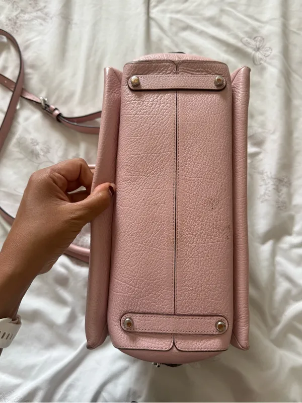Coach Pebbled Leather Crossbody — Light Pink - Image 9