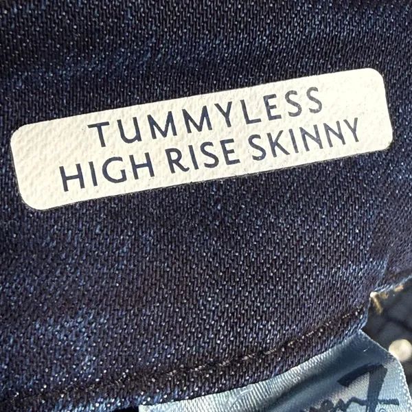 Seven7 Tummyless‎ High Rise Skinny Jeans Womens 12 Dark Wash Stretch Blue Denim - Image 4