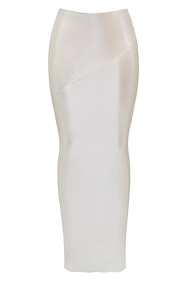 House Of CB Champagne Colette Satin Skirt - Image 5