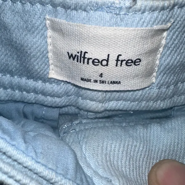 Aritzia Wilfred Free Baby Blue Modern Cargo Straight Leg Pants‎ Size 4 - Image 3