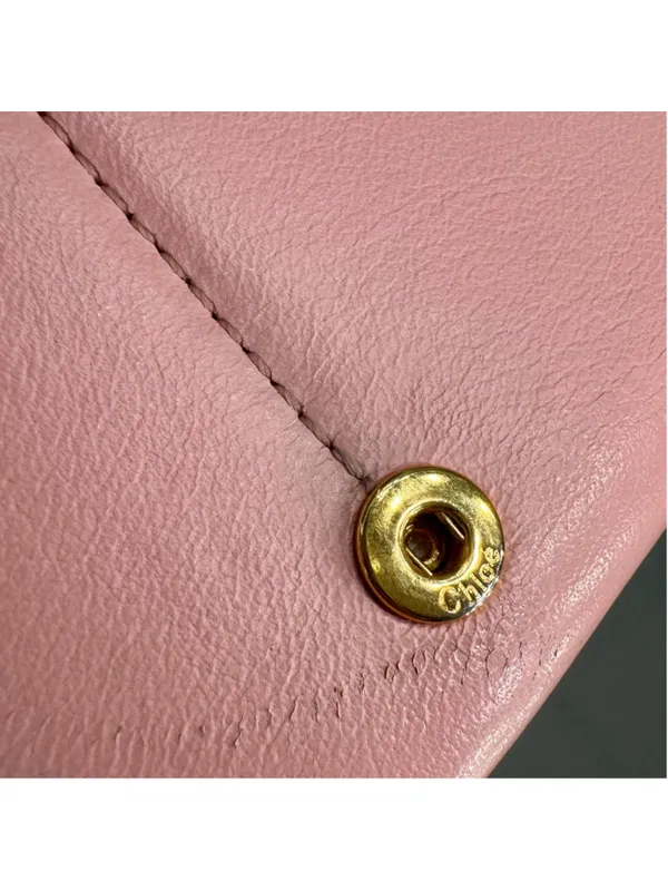 Rare Chloé Pink Horse Embroidered Leather Wallet Equestrian - Image 7