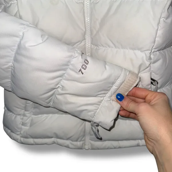 Women's The North Face TNF 700 Fill‎ Nuptse 2 Down Gray Puffer Jacket Size XS - Image 6