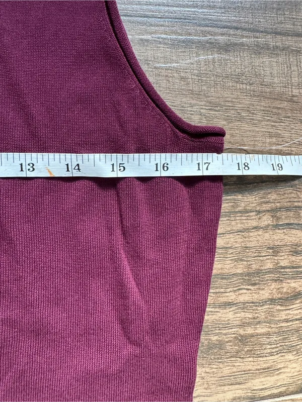 Modern Citizen Burgundy Sleeveless V-Neck Knit Top Blouse XL NWOT - Image 5
