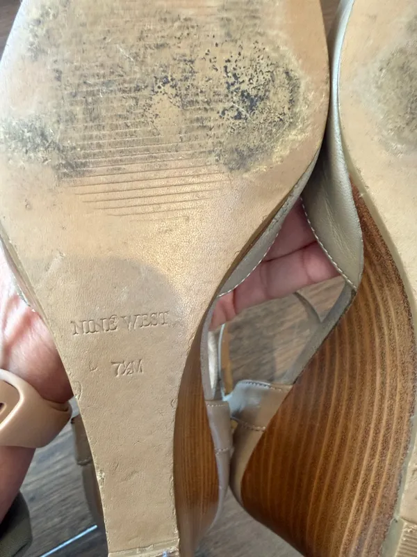 Nine West Wedge Ankle-Strap Sandals in Taupe - C16-026 - Image 4