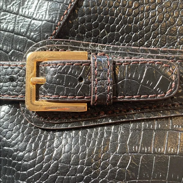 Mint Vintage Etienne Aigner Crocodile embossed leather shoulder bag - Image 8