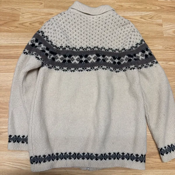Vintage Maurices Shetland Wool Fair Isle Zip Sweater - Image 3
