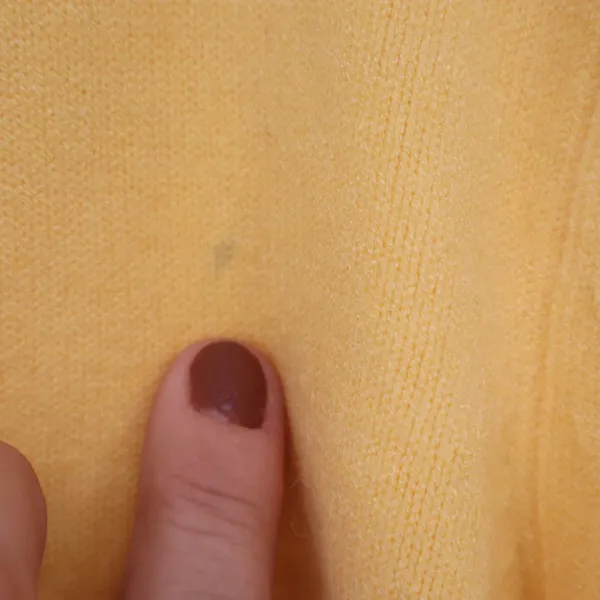 &merci Yellow Puff Shoulder Long Sleeve Crew Neck Knit Sweater Large KLJ0574 - Image 5