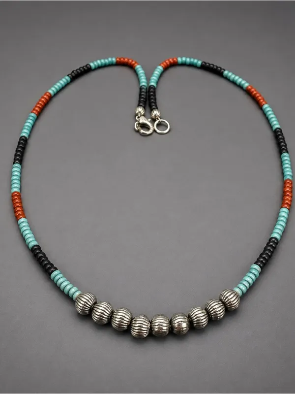Vintage Native American Style Necklace Southwestern Circa 1960’s 17.5 Inches - Image 2