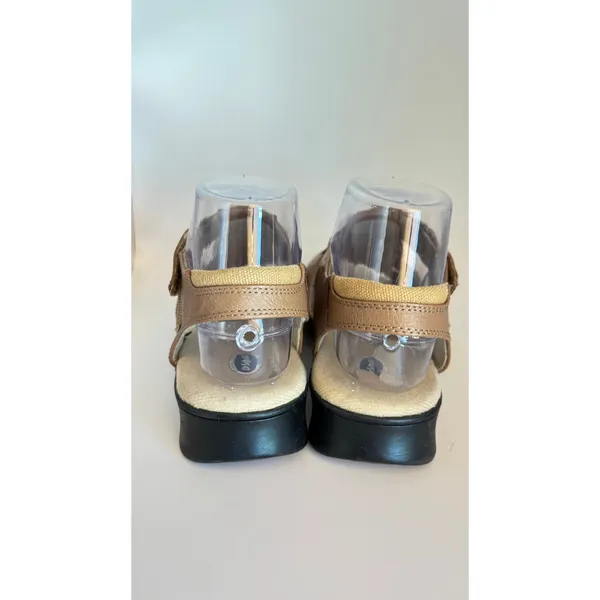 Dr Scholl’s Advanced Comfort Tan leather memory foam fisherman sandals sz 6.5 - Image 4
