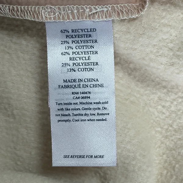 Faherty Sherpa Cobble Hill Quarter Zip Pullover Cream Small EUC‎ - Image 4