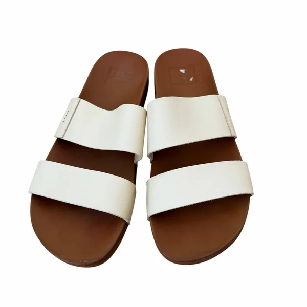 Reef Cream Cushion Vista Sandals Slides Sz 6 - Image 3