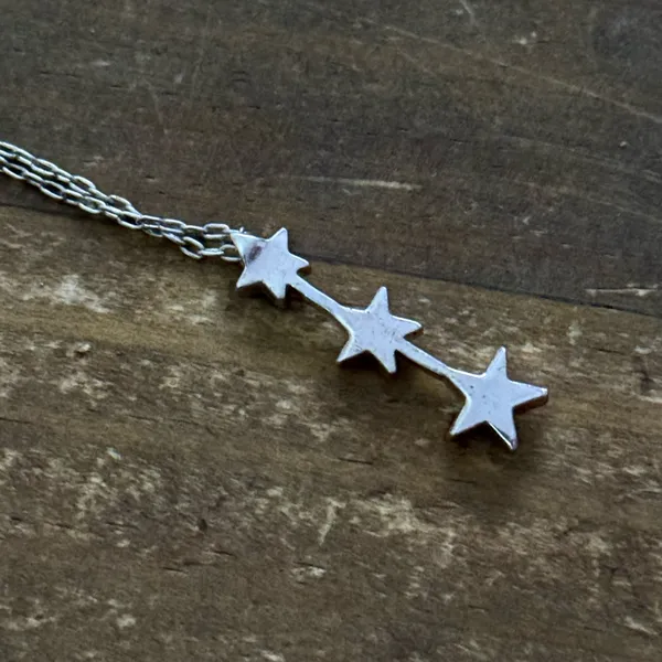 Patriotic silver tone starts pendant necklace - Image 5