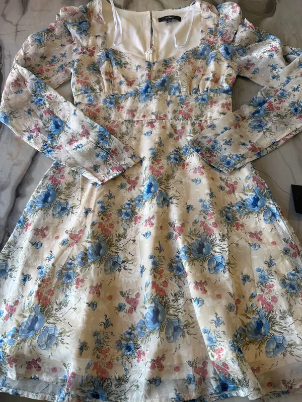 Lulus Floral Long-Sleeve Dress, Size XS, New - Image 2