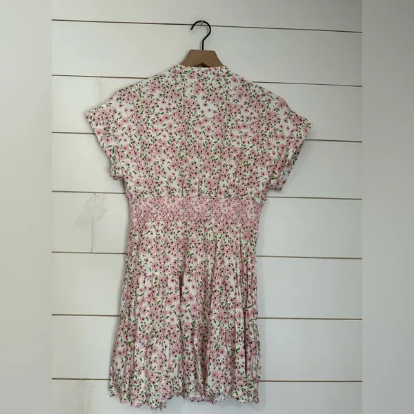 ALICE + OLIVIA Keela Floral Print Smocked Button-Front Dress - Image 13