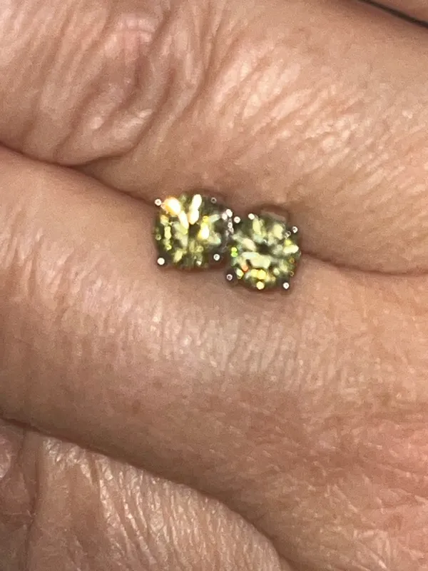 New Moissanite 1.0 carat Lemon Yellow Studs - Image 4