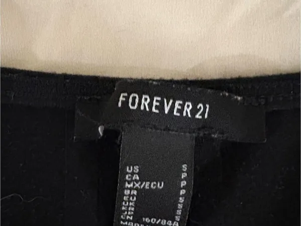Forever 21 Black Square Neck Short Sleeve Tee - Image 2