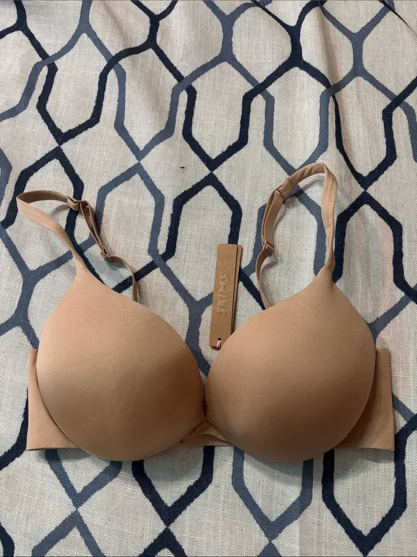 SKIMS Ultimate Push Up Plunge Bra Size:32D Clay - Image 2