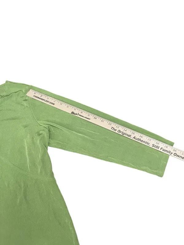 Women’s Faux Wrap V-Neck Top in Lime Green - Image 5