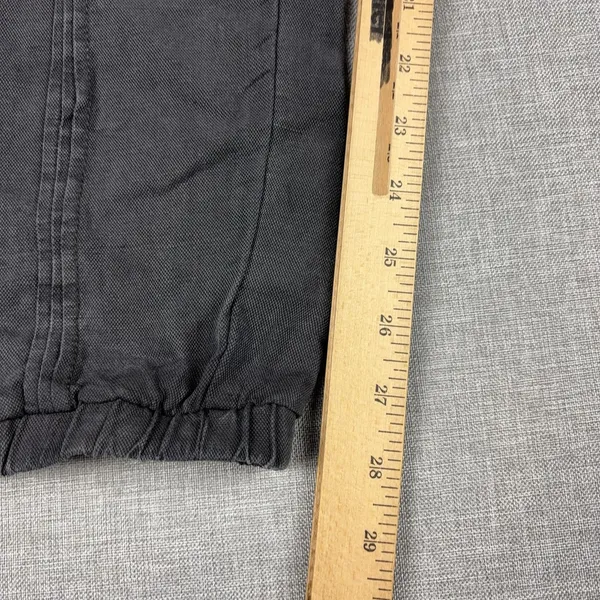 Anthropologie Wanderer Womens 4 Charcoal Gray Linen Paperbag Jogger Pants - Image 2