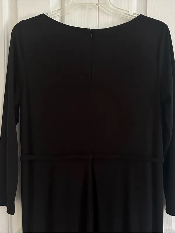 Mac Duggal Black V-Neck Long Sleeve Maxi Evening Gown Dress Plus 16W NEW 68442 - Image 7