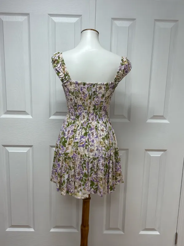 Sky to Moon Purple Floral Mini Dress - Size‎ S. - Image 3
