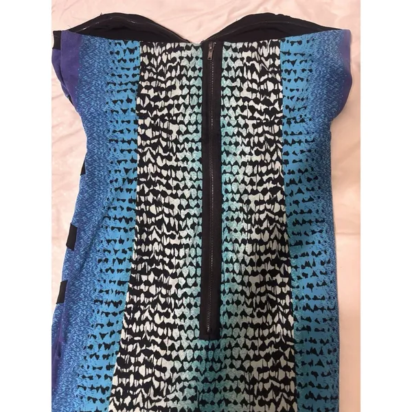 Rampage Strapless Women’s Dress Medium Party Dress Color block Y2K *read descrip - Image 10