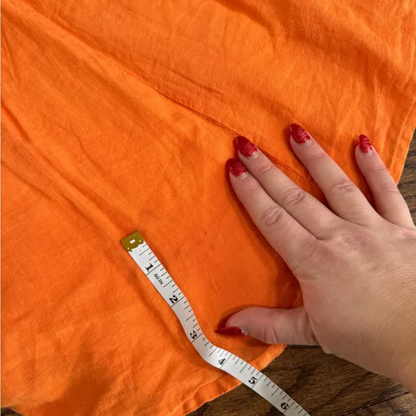 120% Lino Orange Sleeveless Maxi Dress 100% Linen Flax A-Linen Large Sweetheart - Image 8
