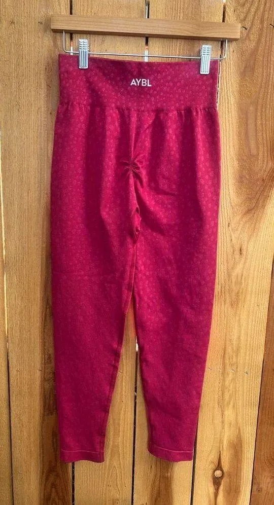 AYBL Evolve Speckle Seamless Leggings Raspberry Size Large - Image 6
