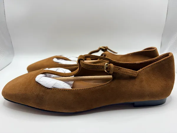 Madewell Mylie T Strap Suede Mary Jane Ballet Flats Coquette Preppy Women 7 - Image 6