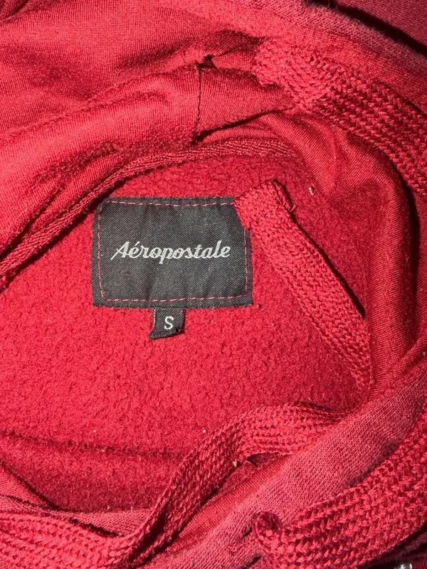 Aeropostale New York Aero 87 Burgundy Hoodie Size S - Image 4