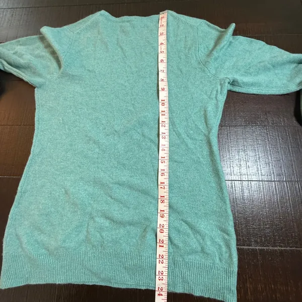 Charter Club Cashmere Sweater Women Small Seafoam Mint Green Crewneck Pullover - Image 4