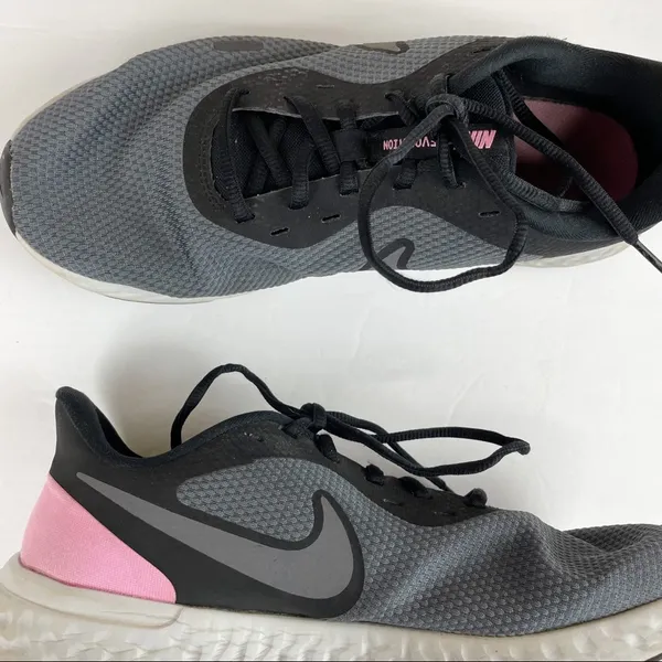Nike Womens Revolution 5 Running Shoes Pink Black - Image 3
