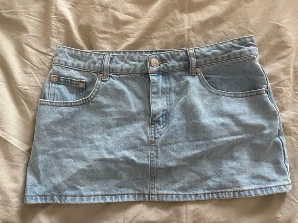 Edikted Existed Denim Chiara Skirt - Image 2
