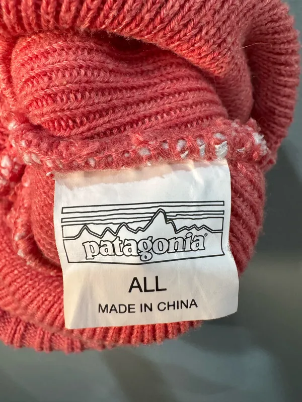 Unisex Cream Patagonia Powder Town Ski Beanie EUC - Image 4
