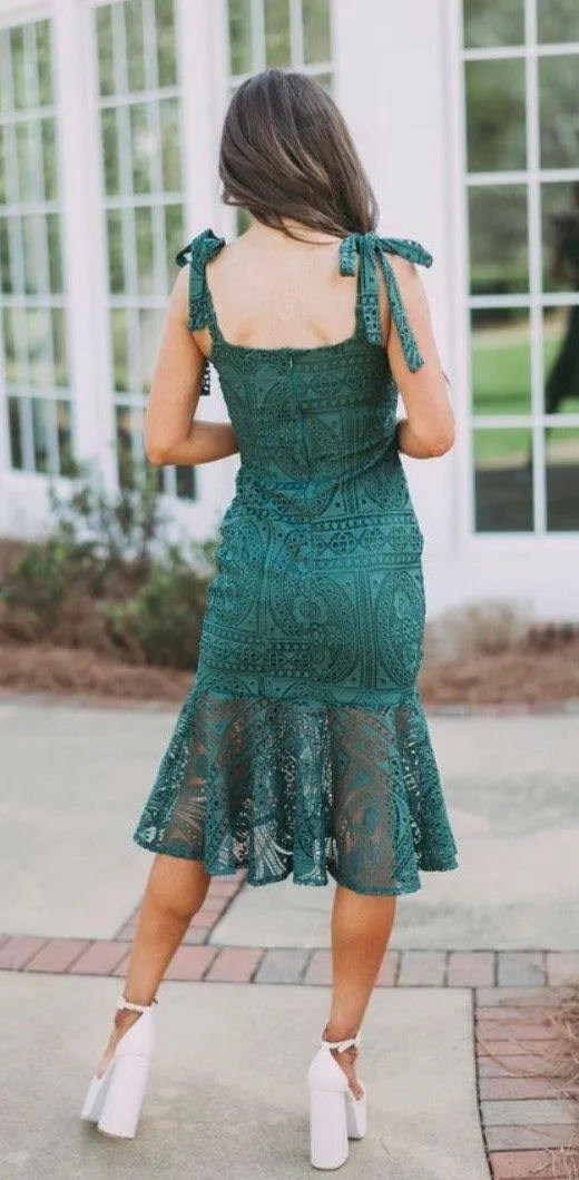 These Three Boutique Green Lace Dress - Image 3